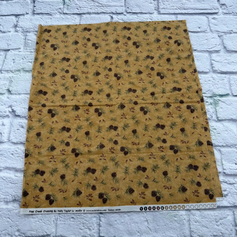 Moda Pine Creek Crossing Holly Taylor Cotton Fabric 1 Yard Pine Cone 6288